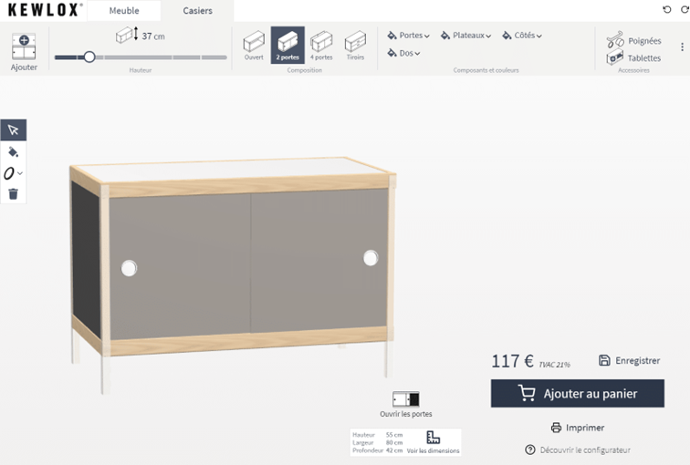 Aperçu du configurateur de Kewlox